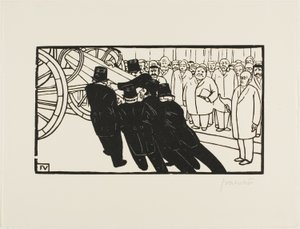 Niosący trumny autorstwa Felix Edouard Vallotton