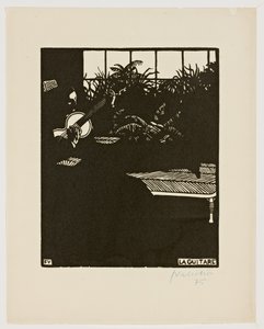 Gitara z serii „Instrumenty muzyczne”, V, 1897 autorstwa Felix Edouard Vallotton