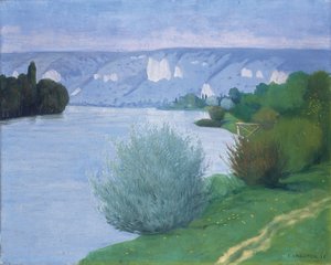 Sekwana w pobliżu Les Andelys, 1916 autorstwa Felix Edouard Vallotton