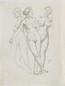 Trzy Gracje, studium autorstwa Felix Edouard Vallotton