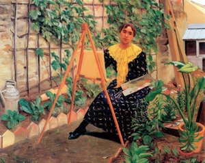 Obraz młodej kobiety autorstwa Felix Edouard Vallotton
