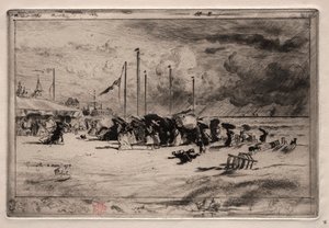 Szkwał w Trouville autorstwa Felix Hilaire Buhot