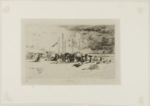 Szkwał w Trouville autorstwa Felix Hilaire Buhot