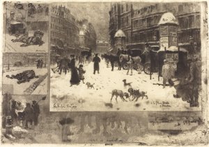 Zima w Paryżu Zima w Paryżu, 1879. autorstwa Felix Hilaire Buhot