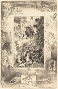 Dyliżans z Beaucaire (Dyliżans z Beaucaire) autorstwa Felix Hilaire Buhot
