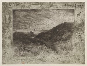 Klif: Zatoka Saint-Malo Klif: Zatoka Saint-Malo, 18861890. autorstwa Felix Hilaire Buhot