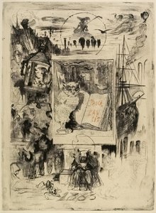 Sowa, 1883 autorstwa Felix Hilaire Buhot