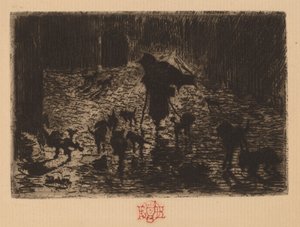 Les Noctambules (Nocni łowcy) autorstwa Felix Hilaire Buhot