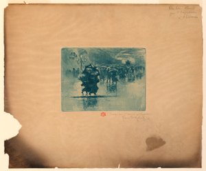 Deszczowa ulica autorstwa Felix Hilaire Buhot