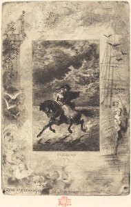 Ryno i Hermangarde autorstwa Felix Hilaire Buhot