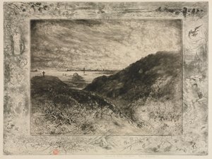 Klif: Zatoka Saint-Malo, 1886-1890. autorstwa Felix Hilaire Buhot