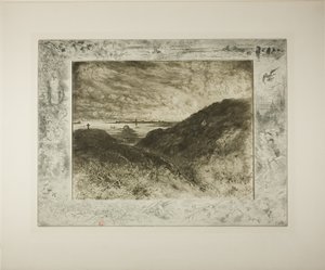 Klif, zatoka St. Malo autorstwa Felix Hilaire Buhot