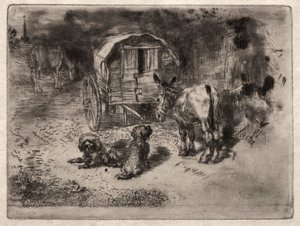 Strażnicy Domu, czyli Przyjaciele Saltimbanque, ok. godz. 1875.