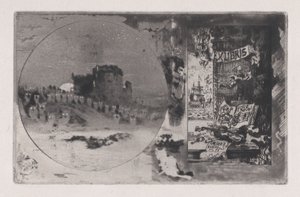 Zamek Sowi, 1867-98. autorstwa Felix Hilaire Buhot