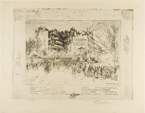 Place des Martyrs i Tawerna Więzienna autorstwa Felix Hilaire Buhot