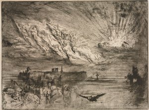 Duchy z miast umarłych, 1885. autorstwa Felix Hilaire Buhot