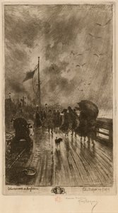 Lądowanie w Anglii, Lądowanie w Anglii 1879. autorstwa Felix Hilaire Buhot