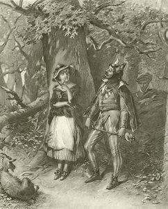 Jak wam się podoba. Akt III, Scena III (wklęsłodruk) autorstwa Felix Octavius Carr Darley