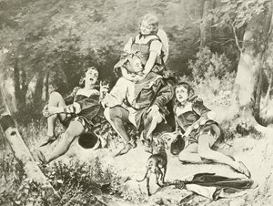 Jak wam się podoba. Akt V, Scena III (wklęsłodruk) autorstwa Felix Octavius Carr Darley