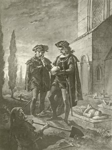 Mała wioska. Akt V, Scena I (wklęsłodruk) autorstwa Felix Octavius Carr Darley
