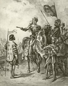 Król Henryk V. Akt IV, Scena VII (wklęsłość) autorstwa Felix Octavius Carr Darley
