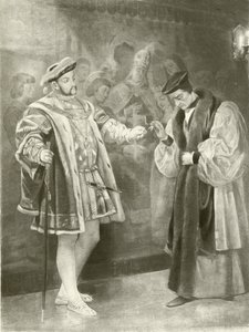 Król Henryk VIII. Akt V, Scena I (wklęsłodruk) autorstwa Felix Octavius Carr Darley