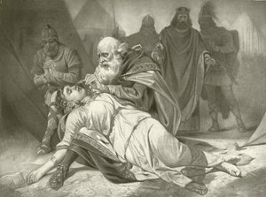 Król Lear. Akt V, Scena III (wklęsłodruk) autorstwa Felix Octavius Carr Darley