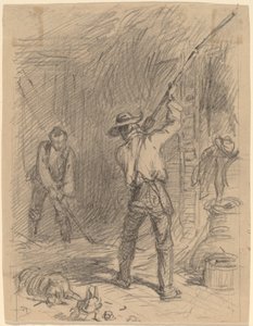 Mężczyzna bijący autorstwa Felix Octavius Carr Darley