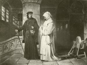 Miarka za miarkę. Akt IV-Scena III (grawiura) autorstwa Felix Octavius Carr Darley