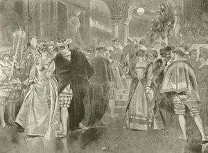 Wiele hałasu o nic. Akt II, Scena I (wklęsłodruk) autorstwa Felix Octavius Carr Darley