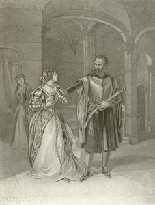 Otella. Akt IV, Scena II (wklęsłodruk) autorstwa Felix Octavius Carr Darley