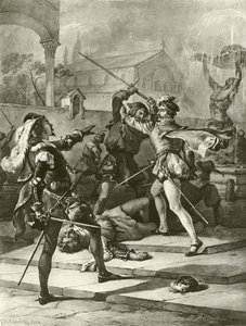 Romeo i Julia. Akt I - Scena I (wklęsłodruk)
