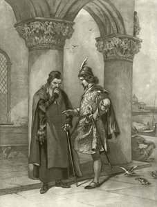 Kupiec wenecki. Akt I, Scena III (wklęsłodruk) autorstwa Felix Octavius Carr Darley