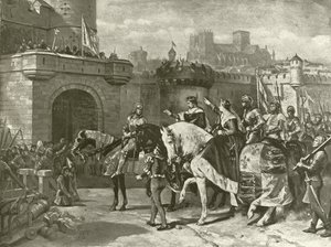 Trzecia część Henryka VI. Akt II, Scena II (wklęsłodruk) autorstwa Felix Octavius Carr Darley