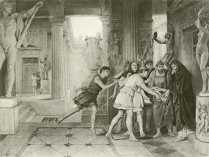 Tymon z Aten. Akt III, Scena IV (wklęsłodruk) autorstwa Felix Octavius Carr Darley