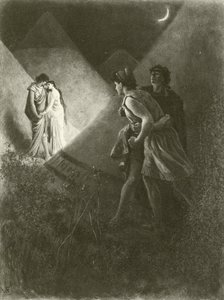 Troilus i Cressida. Akt V-scena II (grawiura) autorstwa Felix Octavius Carr Darley