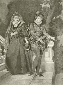 Dwunasta noc. Akt III, Scena IV (wklęsłodruk) autorstwa Felix Octavius Carr Darley
