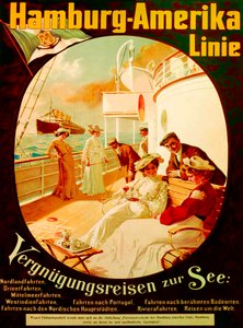 „Rejs dla przyjemności po morzu”, plakat reklamujący linię Hamburg American Line, 1904