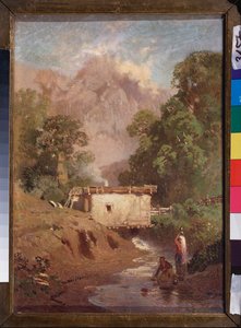Paysage de Crimeae (krajobraz krymski) - Peinture de Fiodor Vasilyev (Fiodor Aleksandrowicz, Fiodor Aleksandrowicz Wasiliew (1850-1873), huile sur toile
