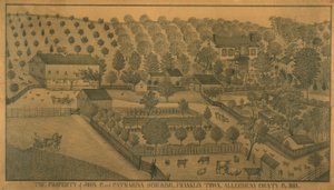 Własność Johna P. i Cathariny Schuring, Franklin Town, Allegheny County, Pensylwania autorstwa Ferdinand A. Brader