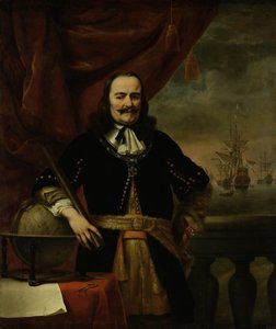 Michiel de Ruyter jako porucznik admirał autorstwa Ferdinand Bol