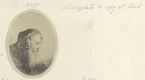Oude człowiek stawia baard Kolekcja osiemdziesięciu pięciu oryginalnych grafik (tytuł serii) autorstwa Ferdinand Bol