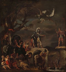 Negocjacje pokojowe między Claudius Civilis i Quintus Petillius Cerealis na zburzonym moście, 1658-62 autorstwa Ferdinand Bol