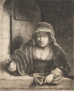 Kobieta z gruszką, XVII wiek. autorstwa Ferdinand Bol