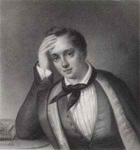 Portret poety Jewgienija Abramowicza Baratyńskiego 1800-1844, lata 30. XIX wieku autorstwa Ferdinand Chevalier