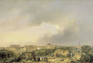 Cytadela w Antwerpii krótko po oblężeniu z 19 listopada-23 grudnia 1832 r. i kapitulacji holenderskiego garissonu Francuzom autorstwa Ferdinand De Braekeleer (I)