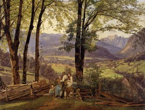 Widok na Ischl autorstwa Ferdinand Georg Waldmüller