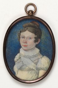 Młoda kobieta z białą chustą skrzyżowaną na piersi autorstwa Ferdinand Georg Waldmüller