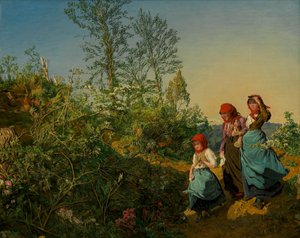Wiosenna wizyta w kościele autorstwa Ferdinand Georg Waldmüller