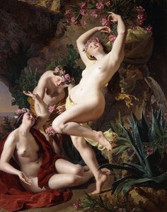Nimfy z Odysei Homera; Nimfy z Odysei Homera, 1856 autorstwa Ferdinand Georg Waldmuller